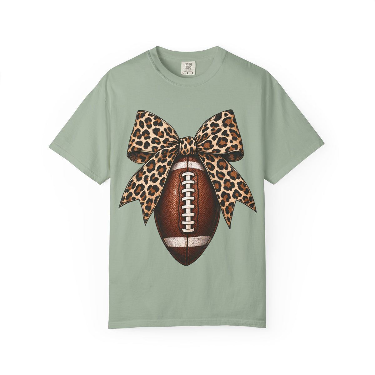 Leopard Bow Football Tee