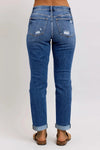 Distressed Stretchy Boyfriend Jeans