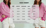 Striped V-Neck Knit Pullover