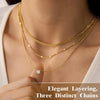 Layered Gold Pendant Necklace Set