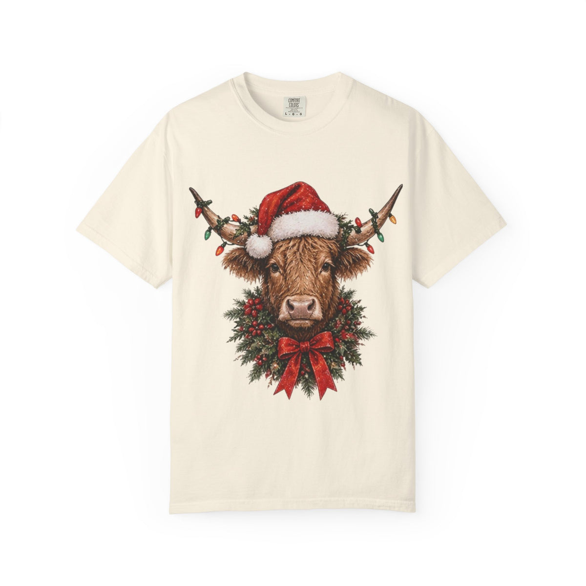 Christmas Highland Cow Tee